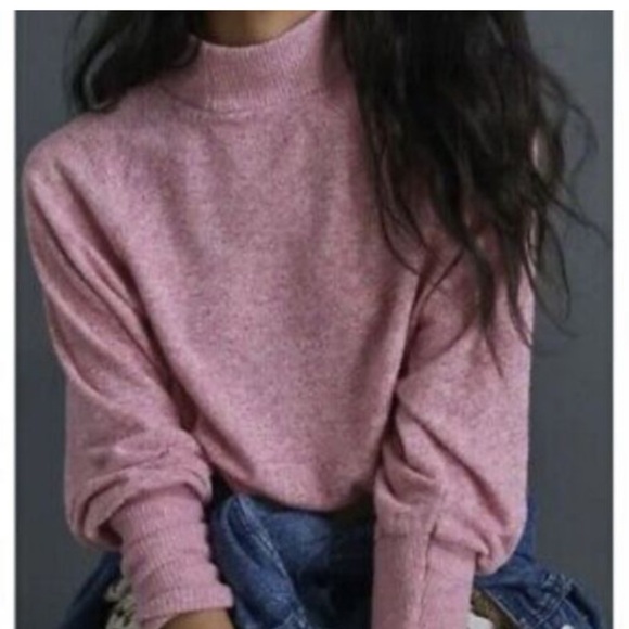 Maeve by anthropology laney cowl neck pullover pink sweater size XS Barbiecore - Picture 11 of 11